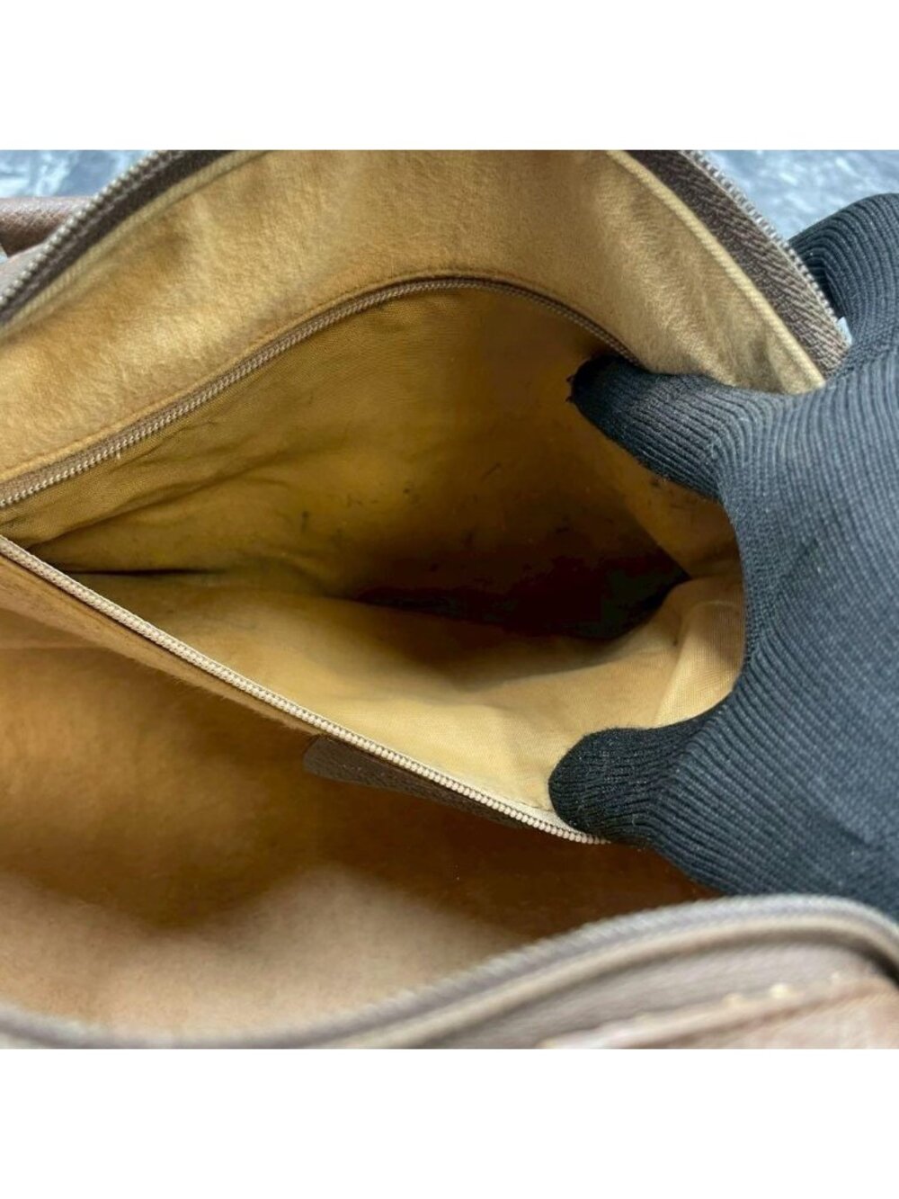 Gucci GG Sherry Line Boston Bag Brown Leather - Picture 6 of 10